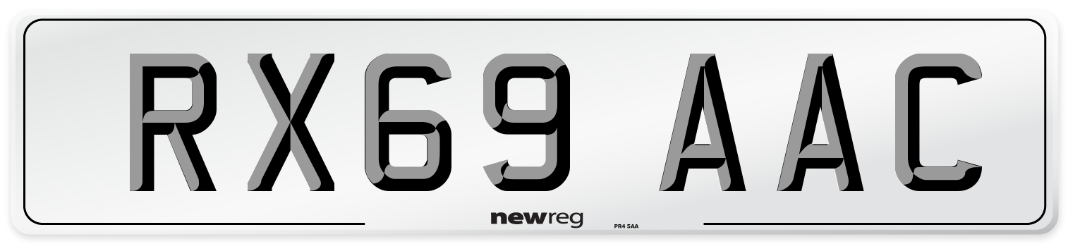 RX69 AAC Number Plate from New Reg